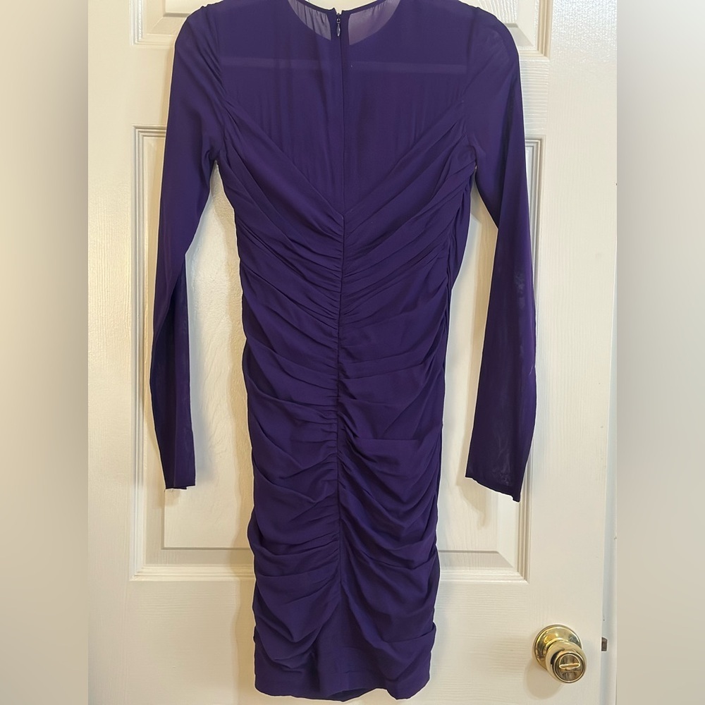 Purple Rouched Dress - Picture 3 of 3